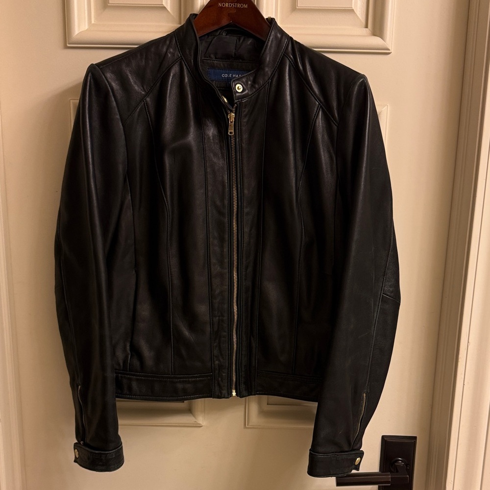 Cole Haan Women’s Black Leather Jacket